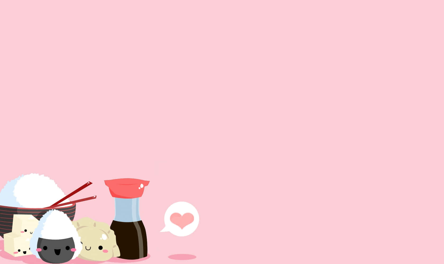 Vibrant Kawaii Pink Aesthetic Desktop Wallpaper Wallpaper