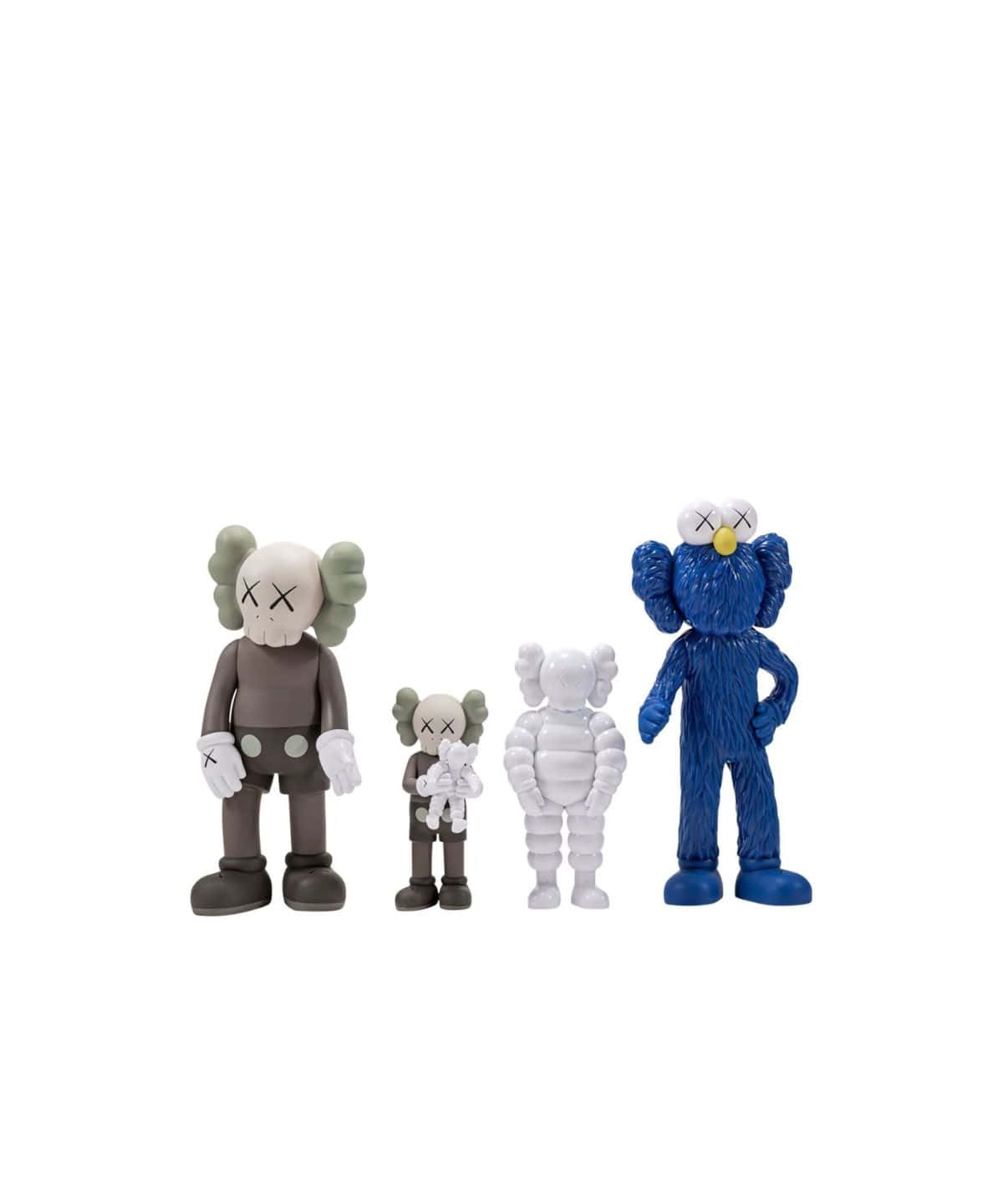 Vibrant Kaws Figures Collection Wallpaper