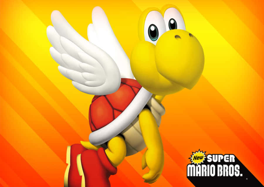 Vibrant Koopa Troopa On The Move Wallpaper