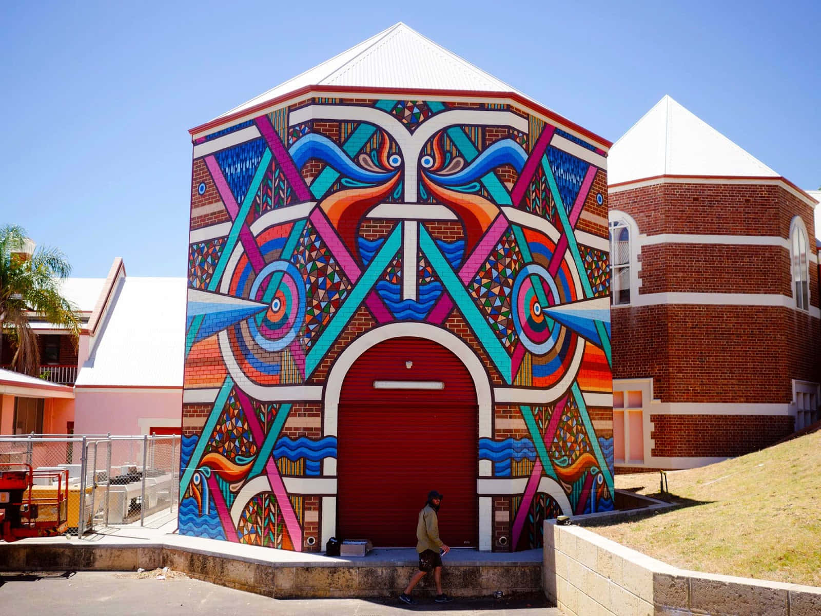 Vibrant Mural Art Bunbury Fire Station Wallpaper