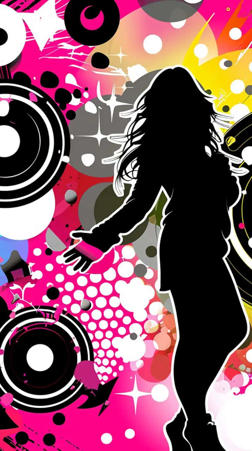 Vibrant Music Dance Silhouette Wallpaper