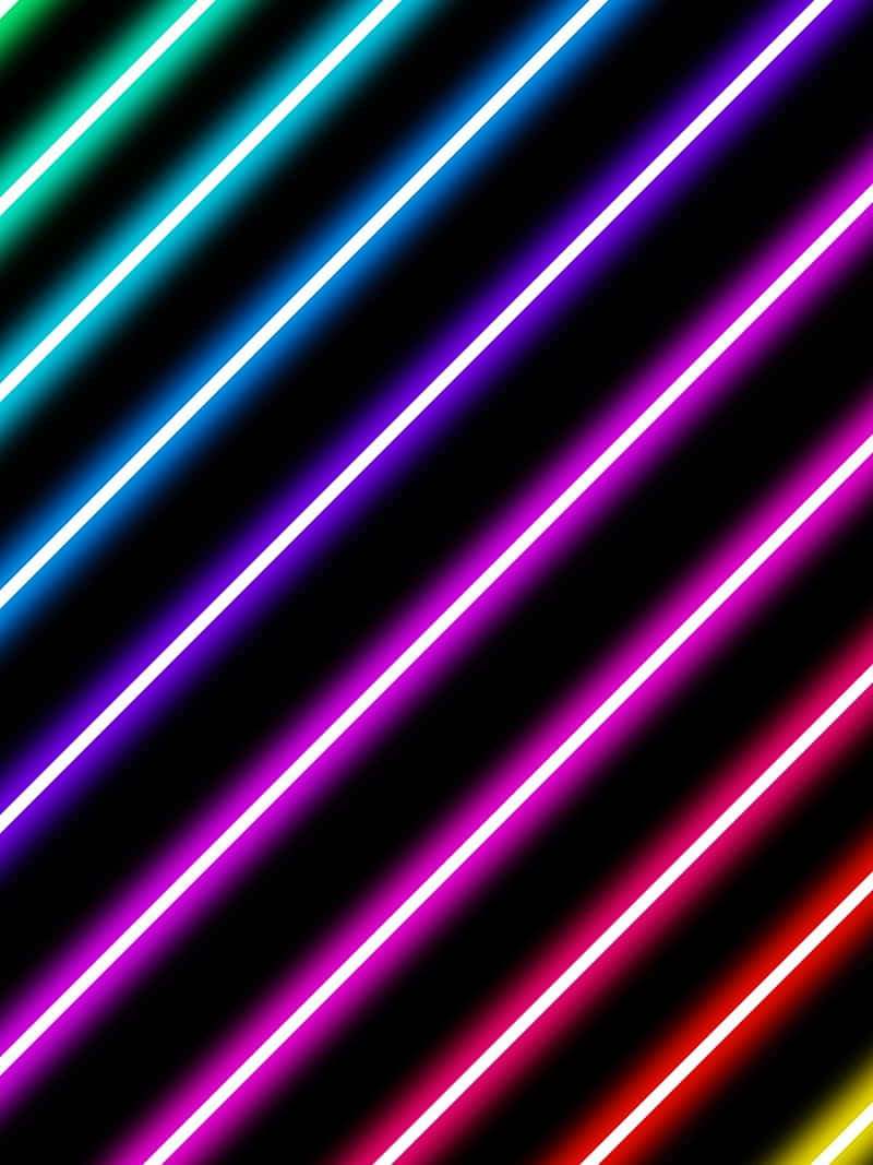 Vibrant Neon Lines Background Wallpaper