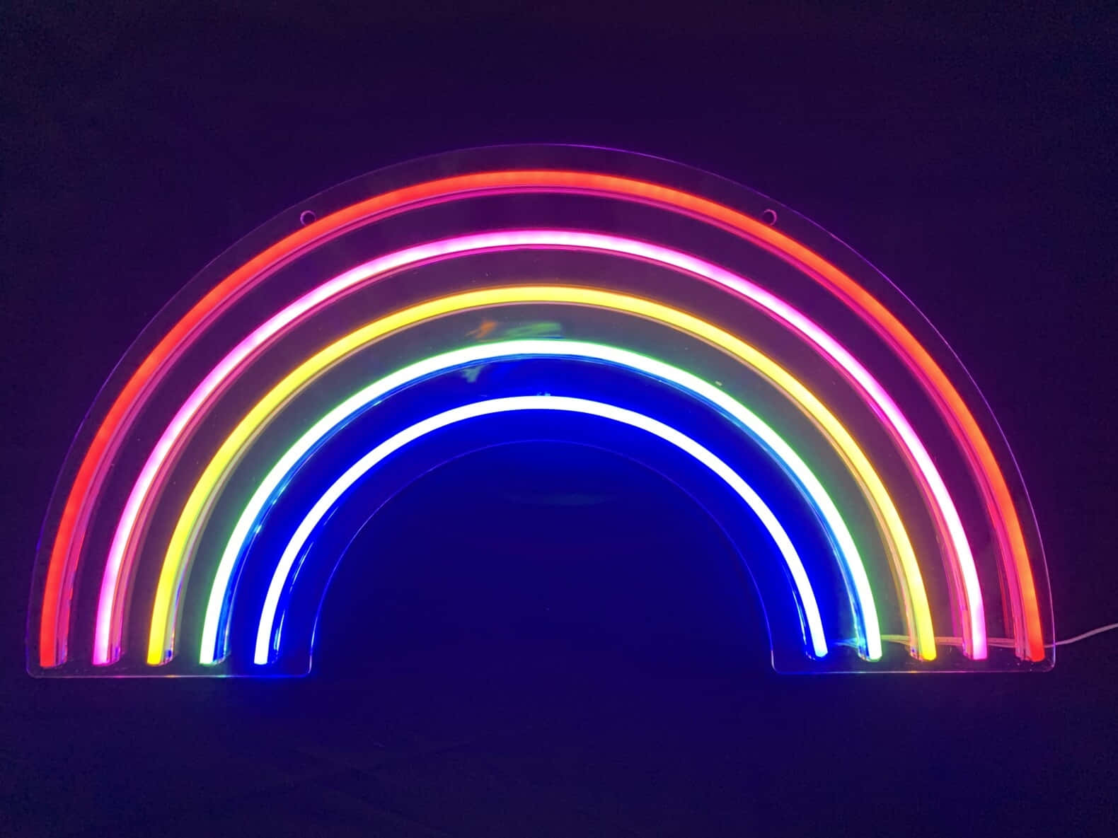 Vibrant Neon Rainbow Light Wallpaper