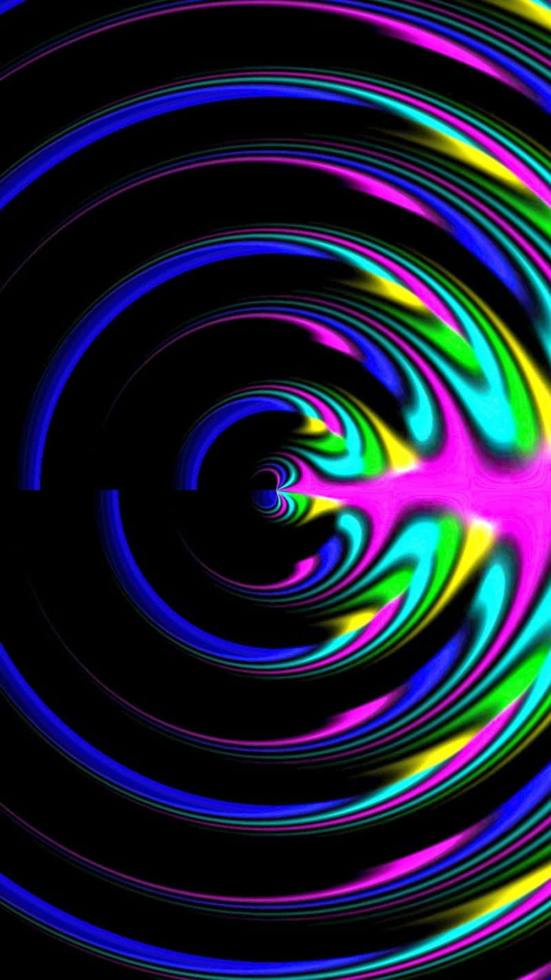 Vibrant Neon Swirls Wallpaper