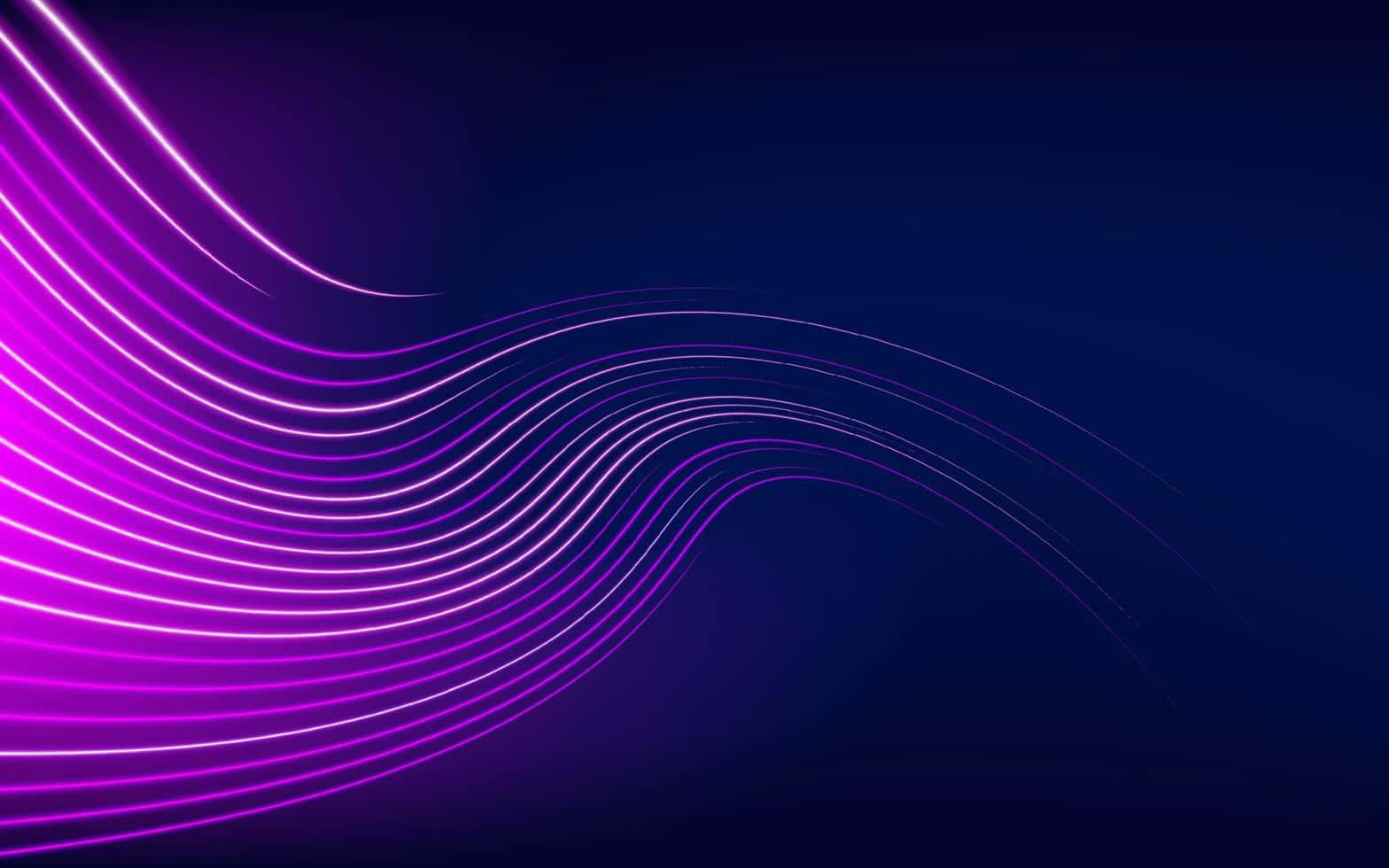 Vibrant Neon Wave Abstract Wallpaper