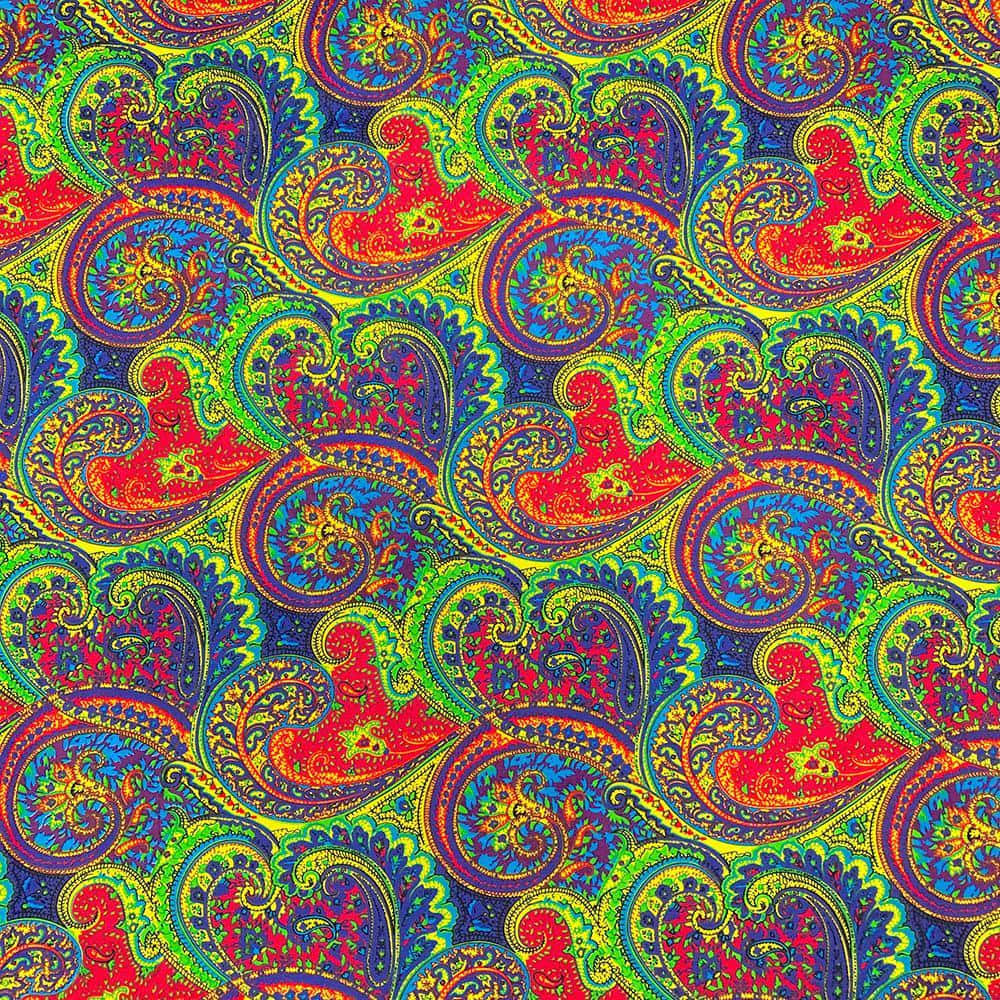 Vibrant_ Paisley_ African_ Print_ Fabric Wallpaper