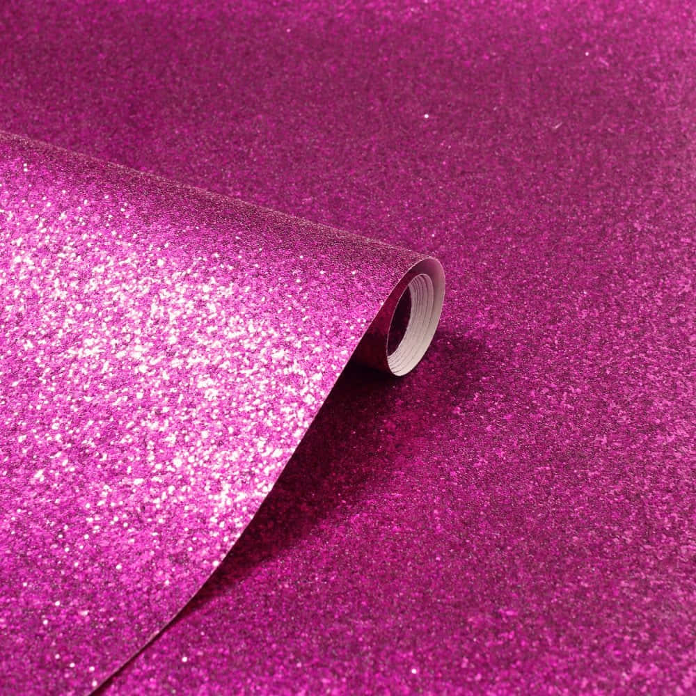 Vibrant Pink Glitter Roll Wallpaper