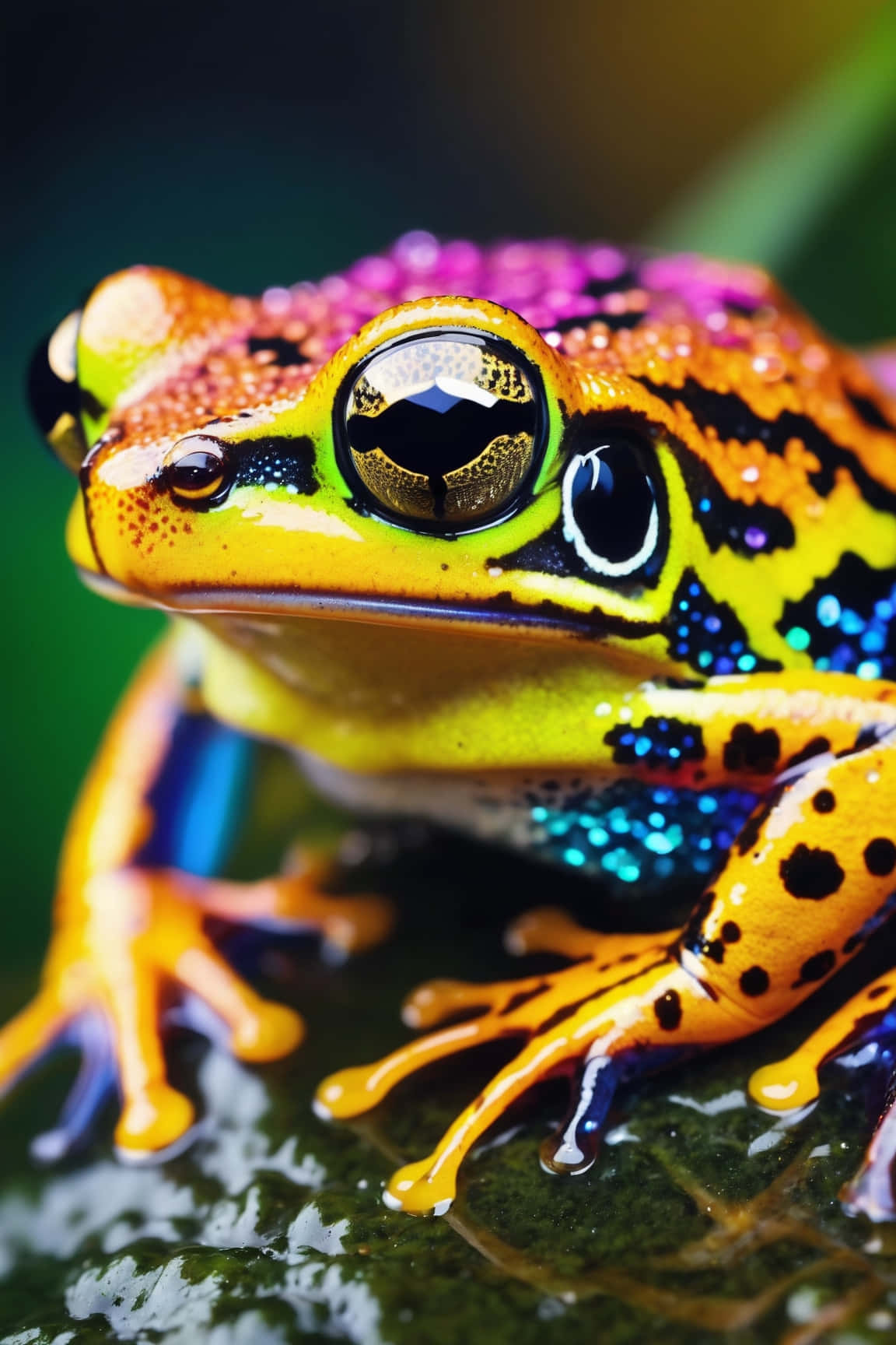 Vibrant Poison Frog Closeup Wallpaper