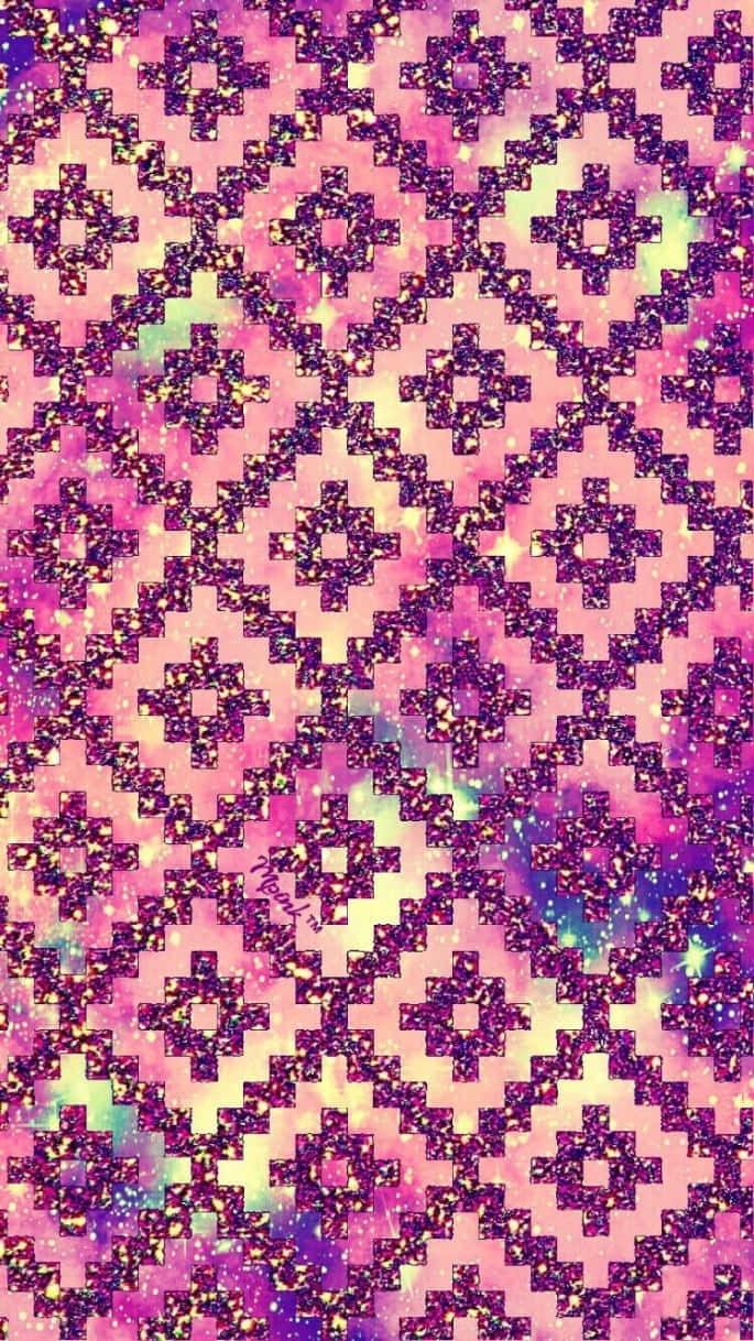 Vibrant Purple Aztec Pattern Wallpaper