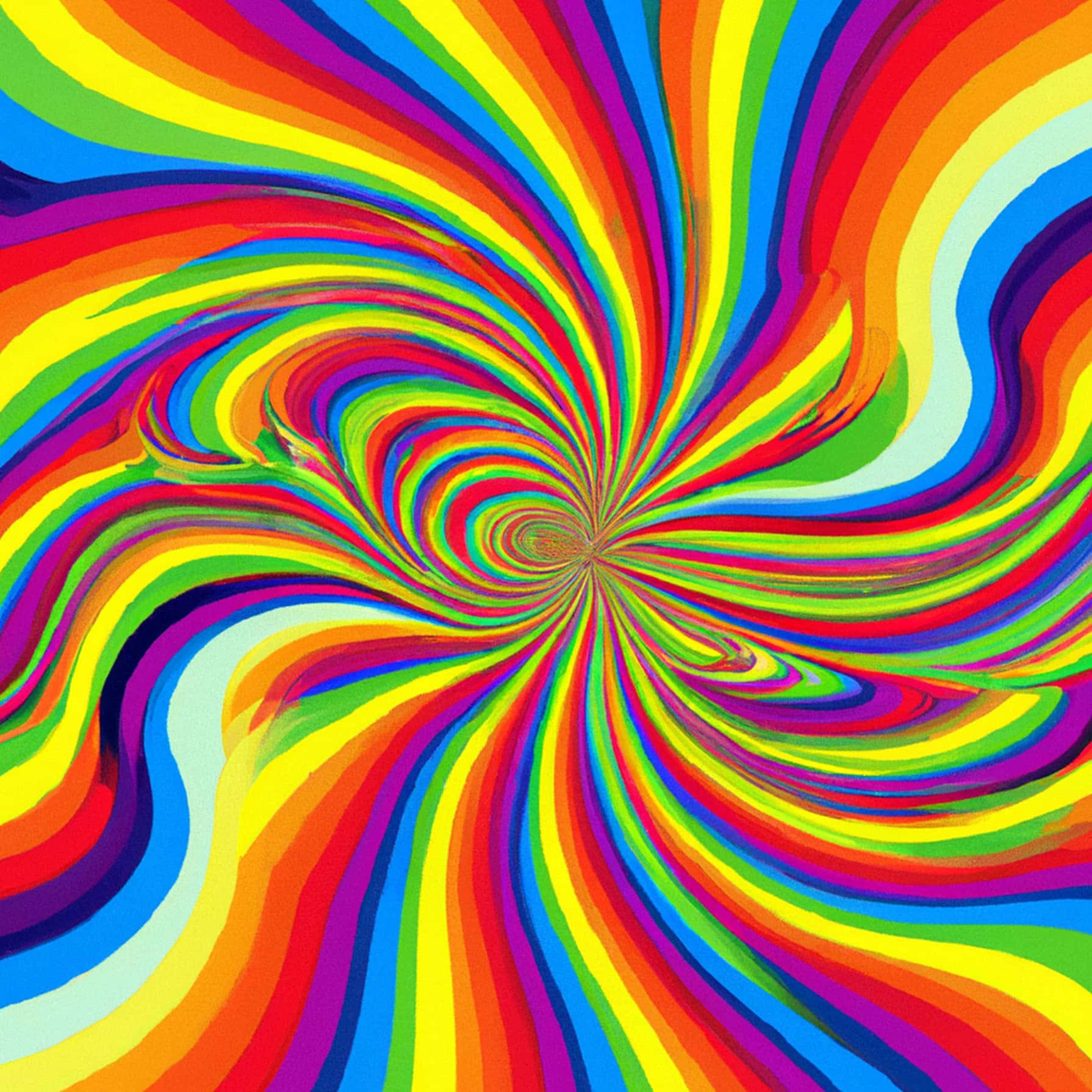 Vibrant_ Rainbow_ Swirl_ Illusion Wallpaper