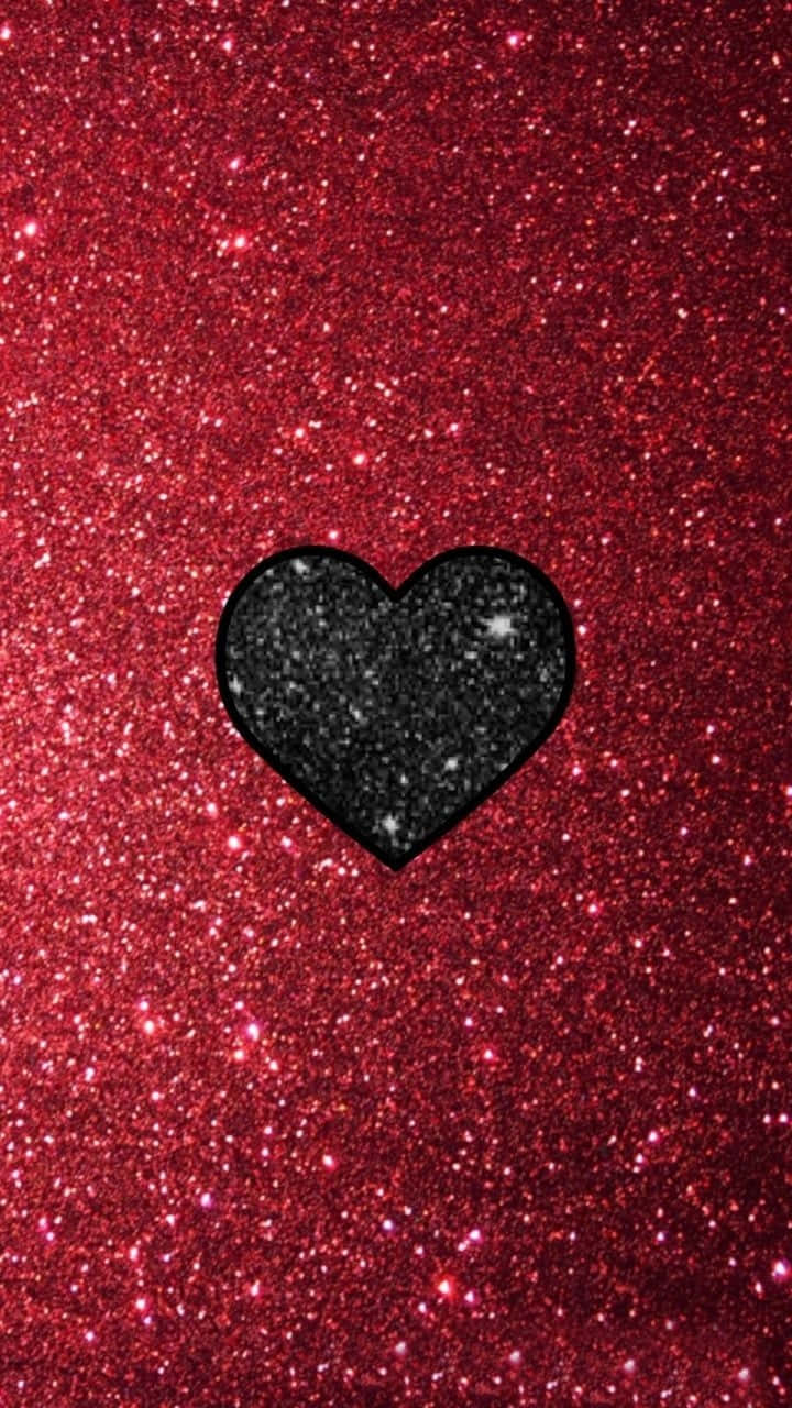 Vibrant Red Glitter Texture Wallpaper