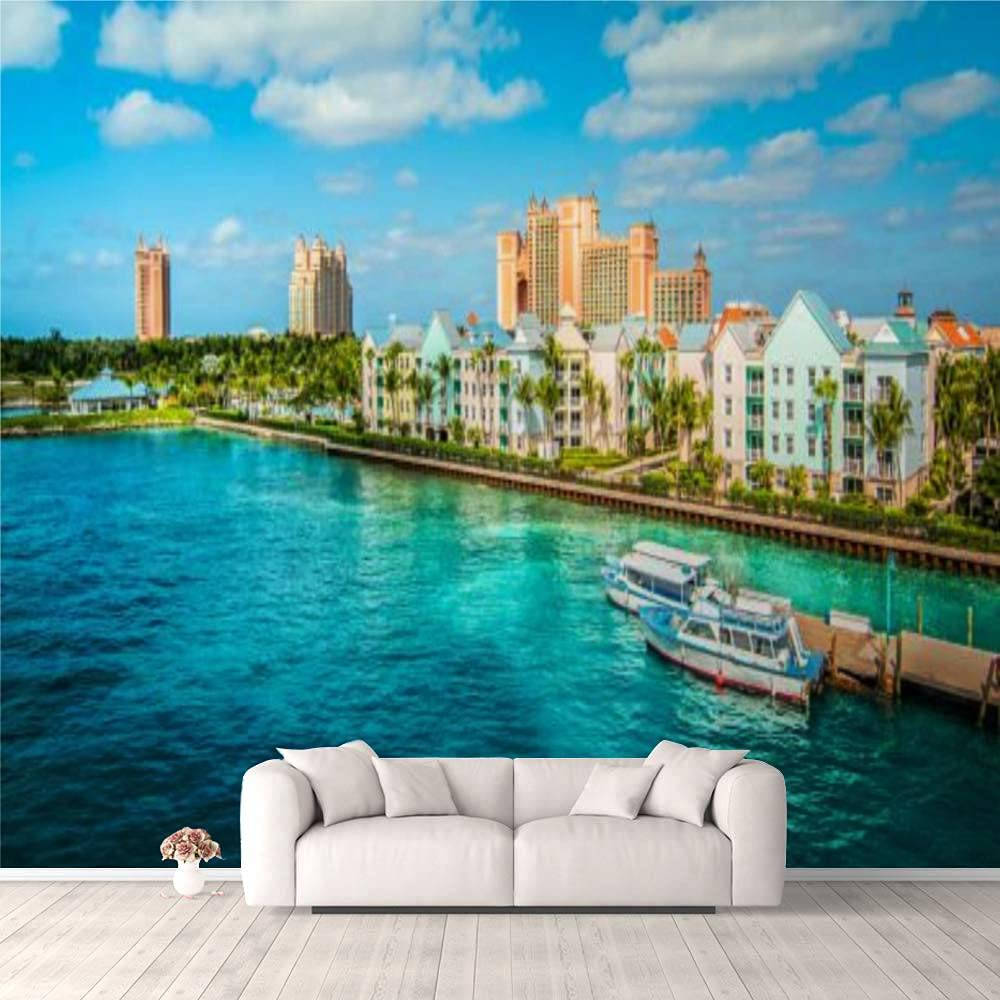 Vibrant Sofa Mural At Atlantis Resort, Nassau Bahamas Wallpaper