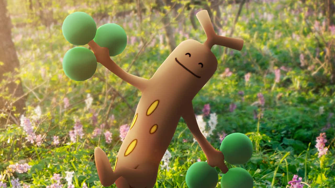 Vibrant Sudowoodo In Action Wallpaper