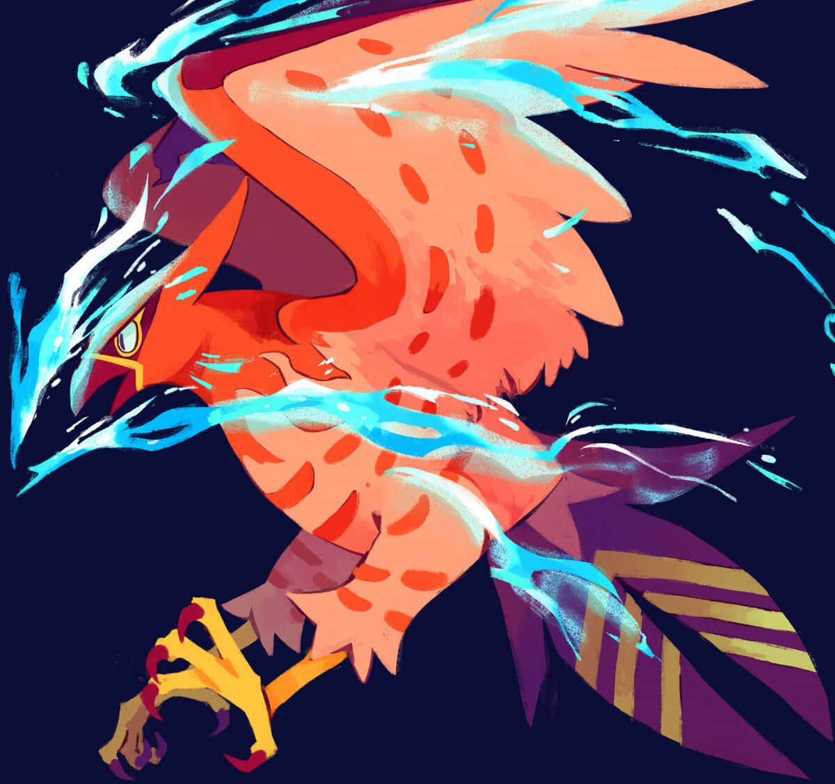 Vibrant Talonflame Artwork Wallpaper