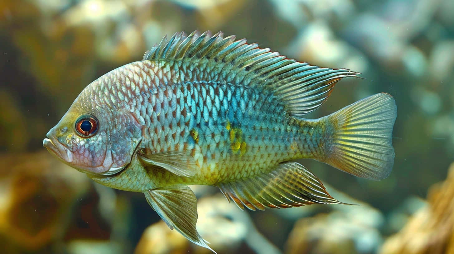 Vibrant Tilapia Swimming Wallpaper