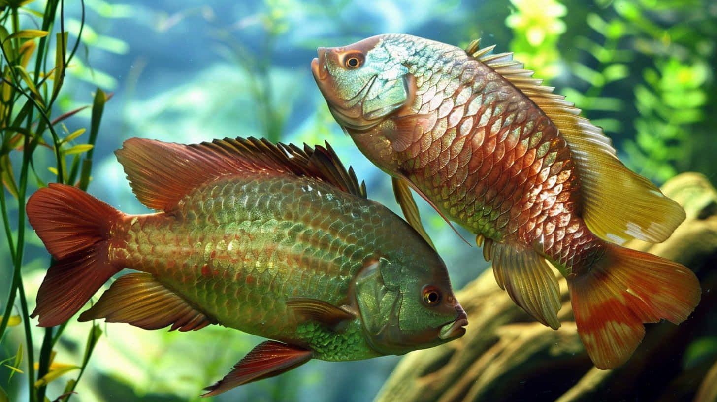 Vibrant Tilapia Underwater Scene.jpg Wallpaper