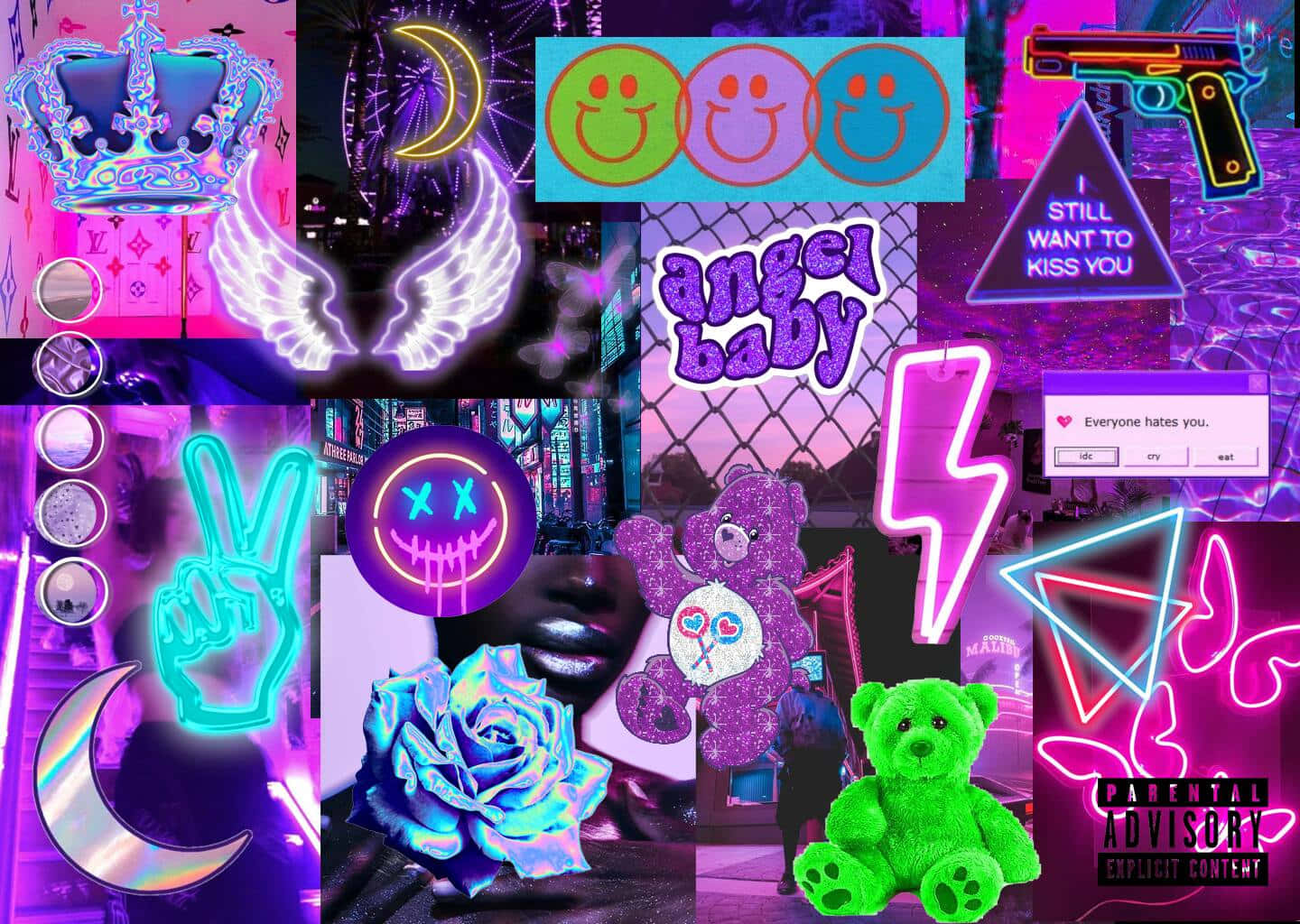 Vibrant_ Trippy_ Skater_ Collage.jpg Wallpaper