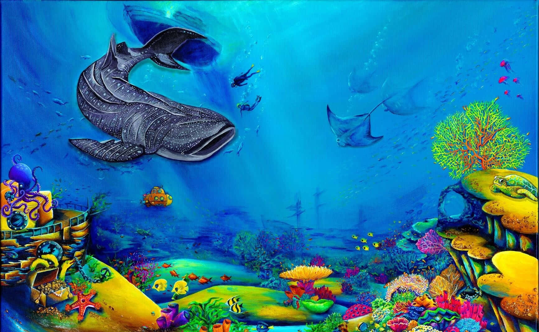 Vibrant Underwater Wonders.jpg Wallpaper