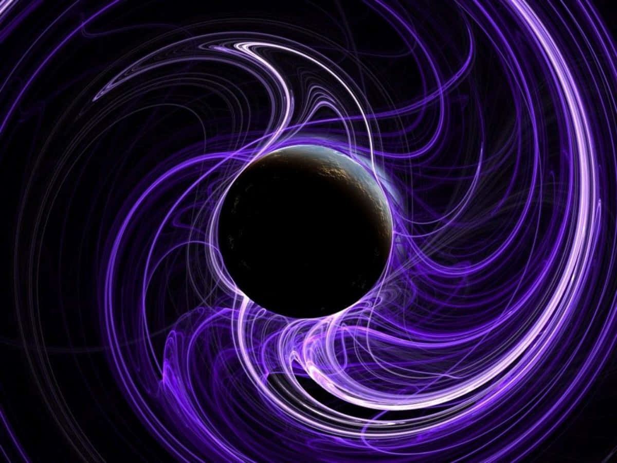 Vibrant Visualization Of Earth's Magnetic Field Wallpaper