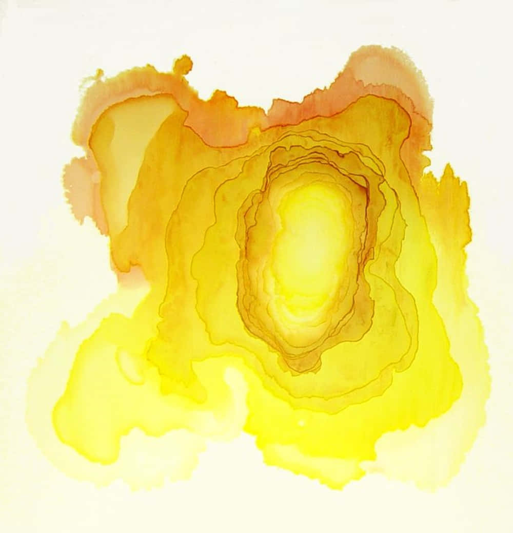 Vibrant Yellow Art Abstract Painting Wallpaper