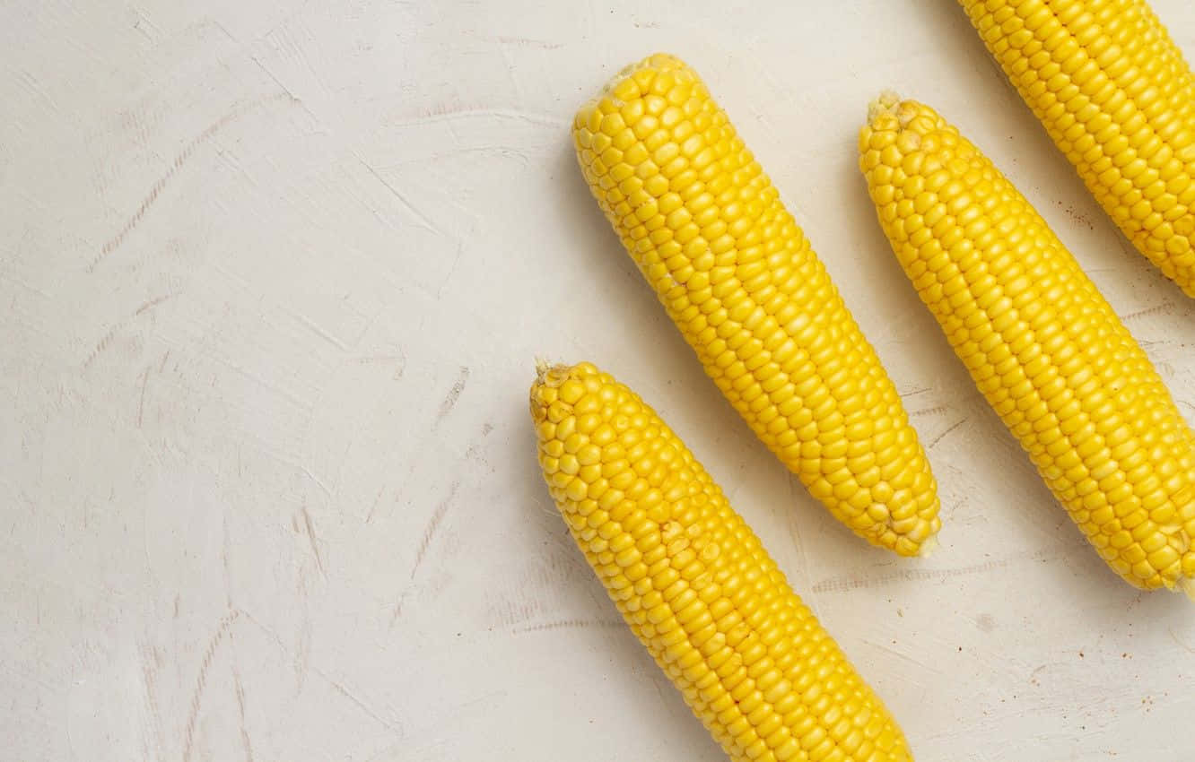 Vibrant Yellow Corn In A Field Wallpaper