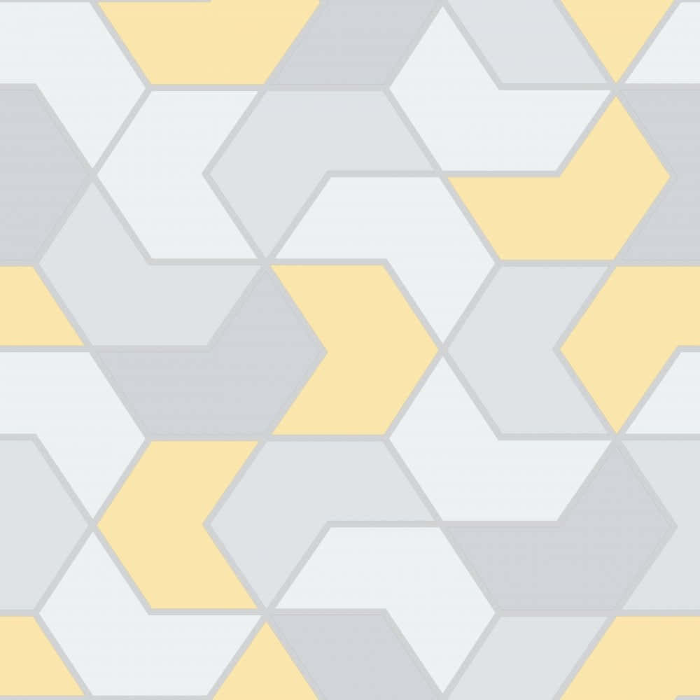 Vibrant Yellow Geometric Pattern Wallpaper