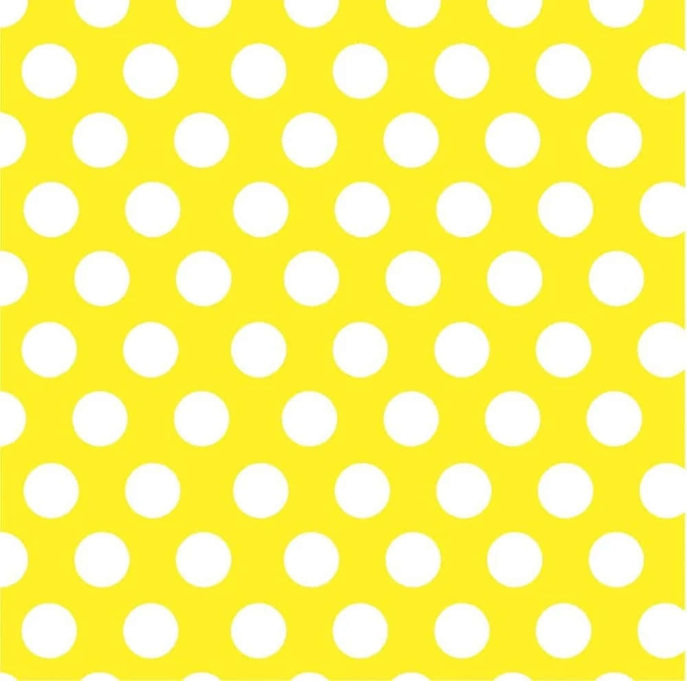 Vibrant Yellow Polka Dot Pattern Wallpaper