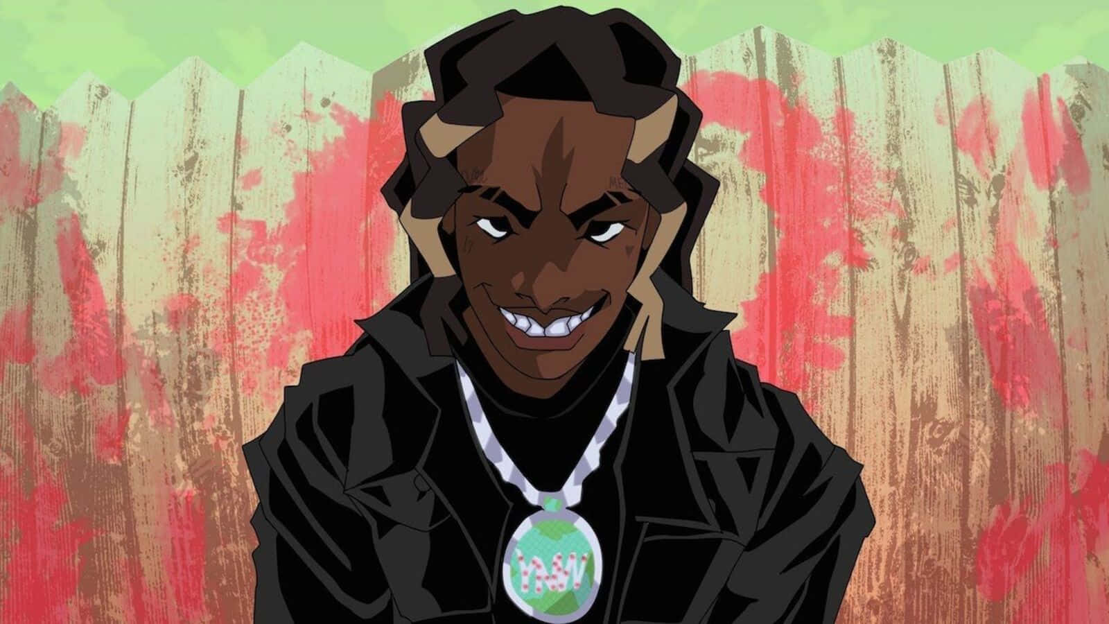 Vibrant Ynw Melly Cartoon Art Wallpaper