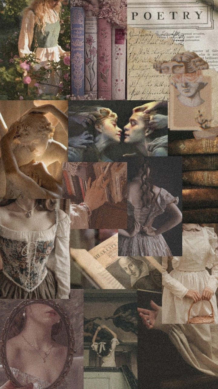 Victorian Era Collage Aesthetic Wallpaper