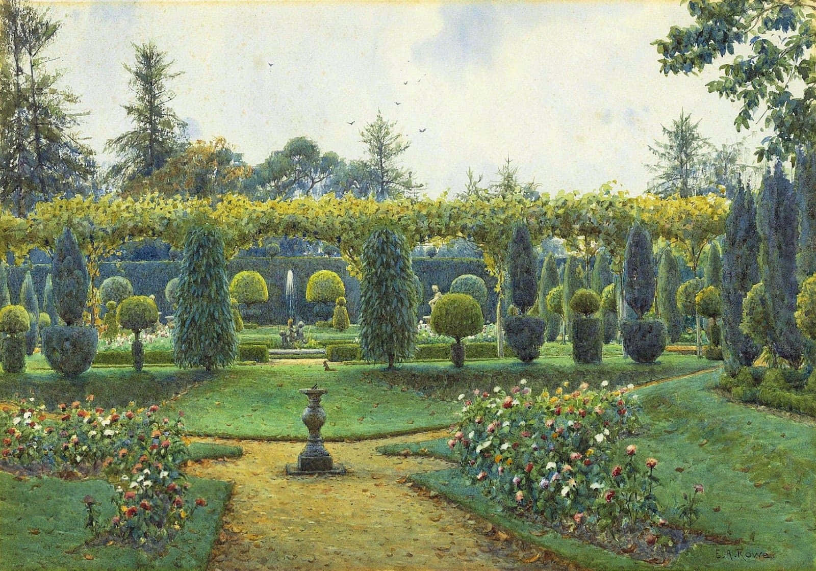 Victorian Garden Elegance Wallpaper