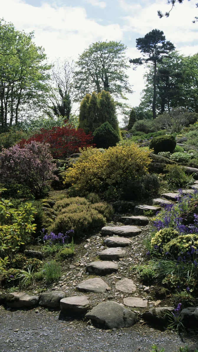 Victorian Garden Pathway Wallpaper