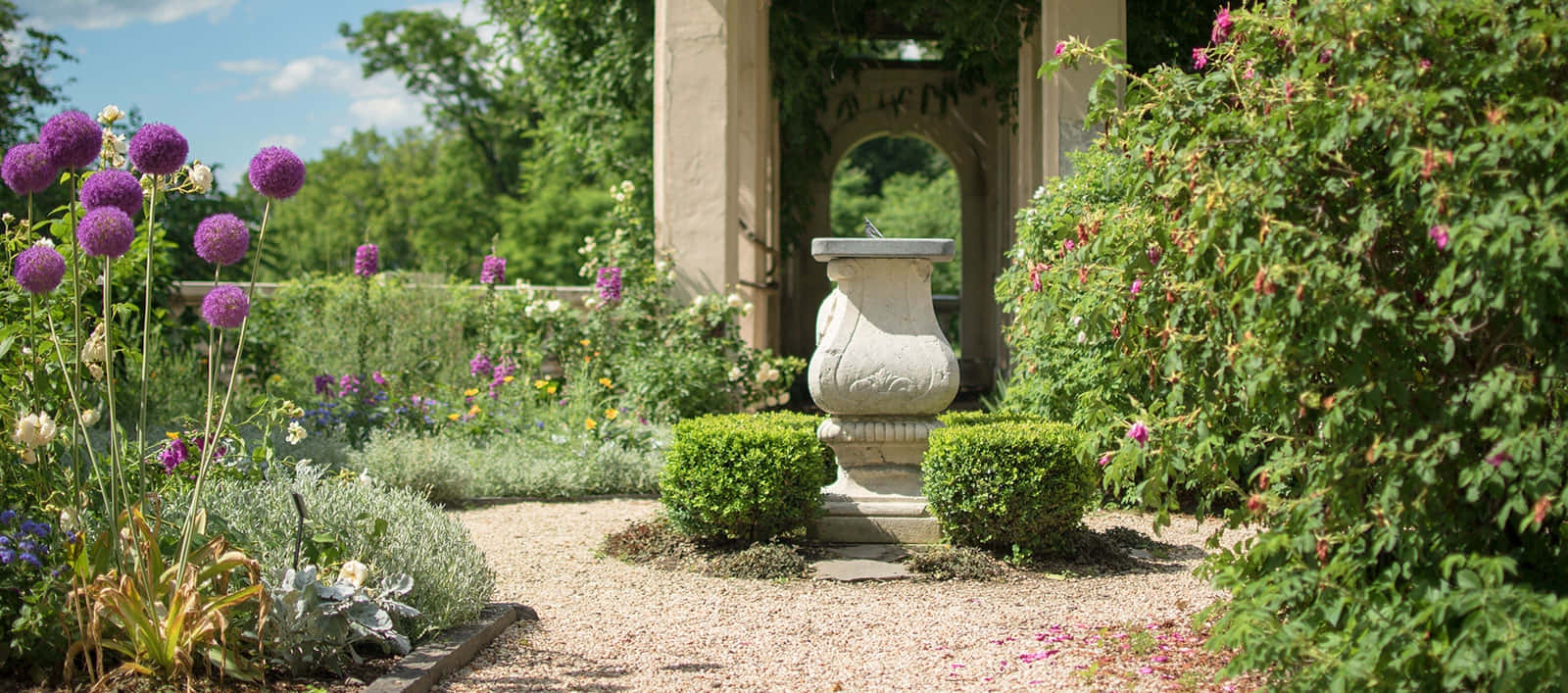 Victorian Garden Pathway Wallpaper