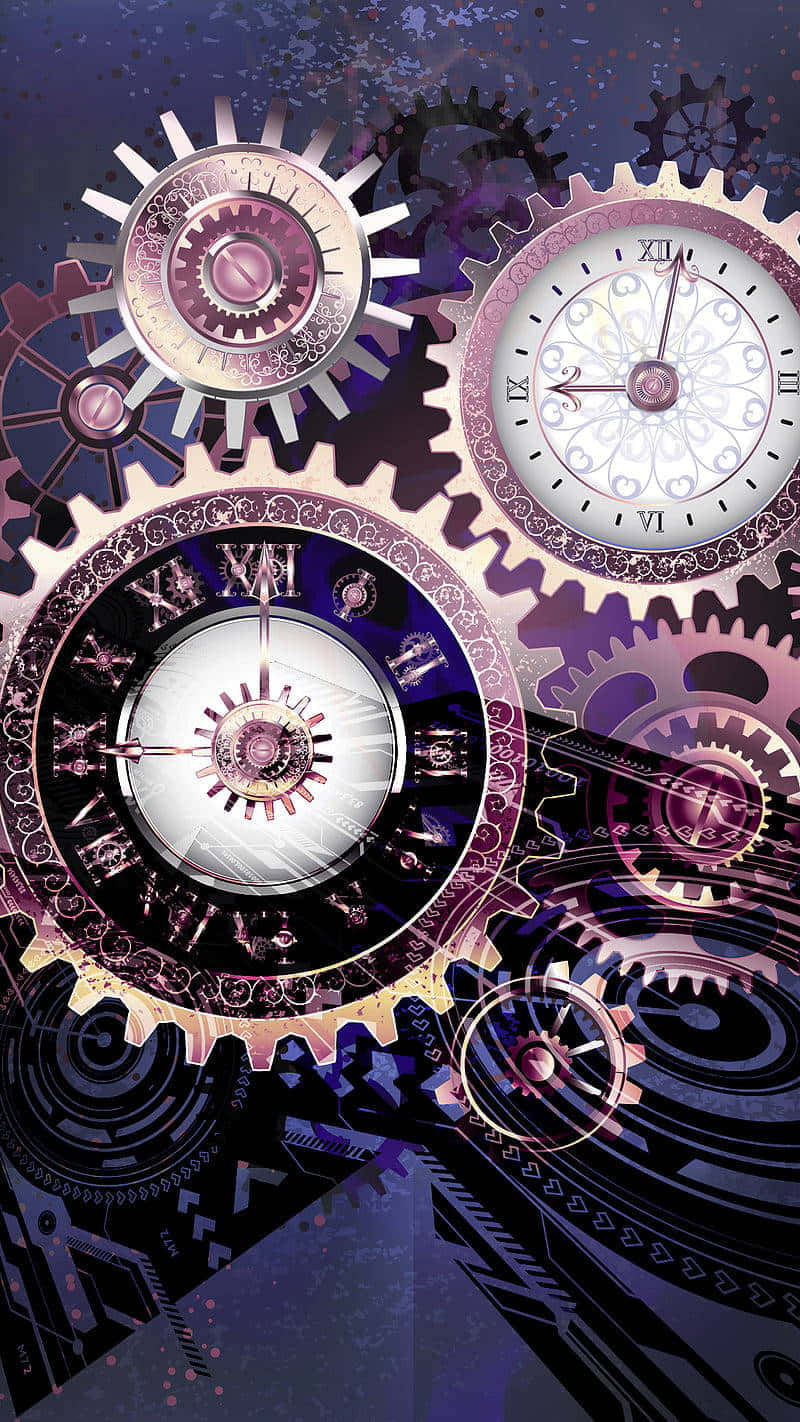 Victorian_ Steampunk_ Clockwork Wallpaper