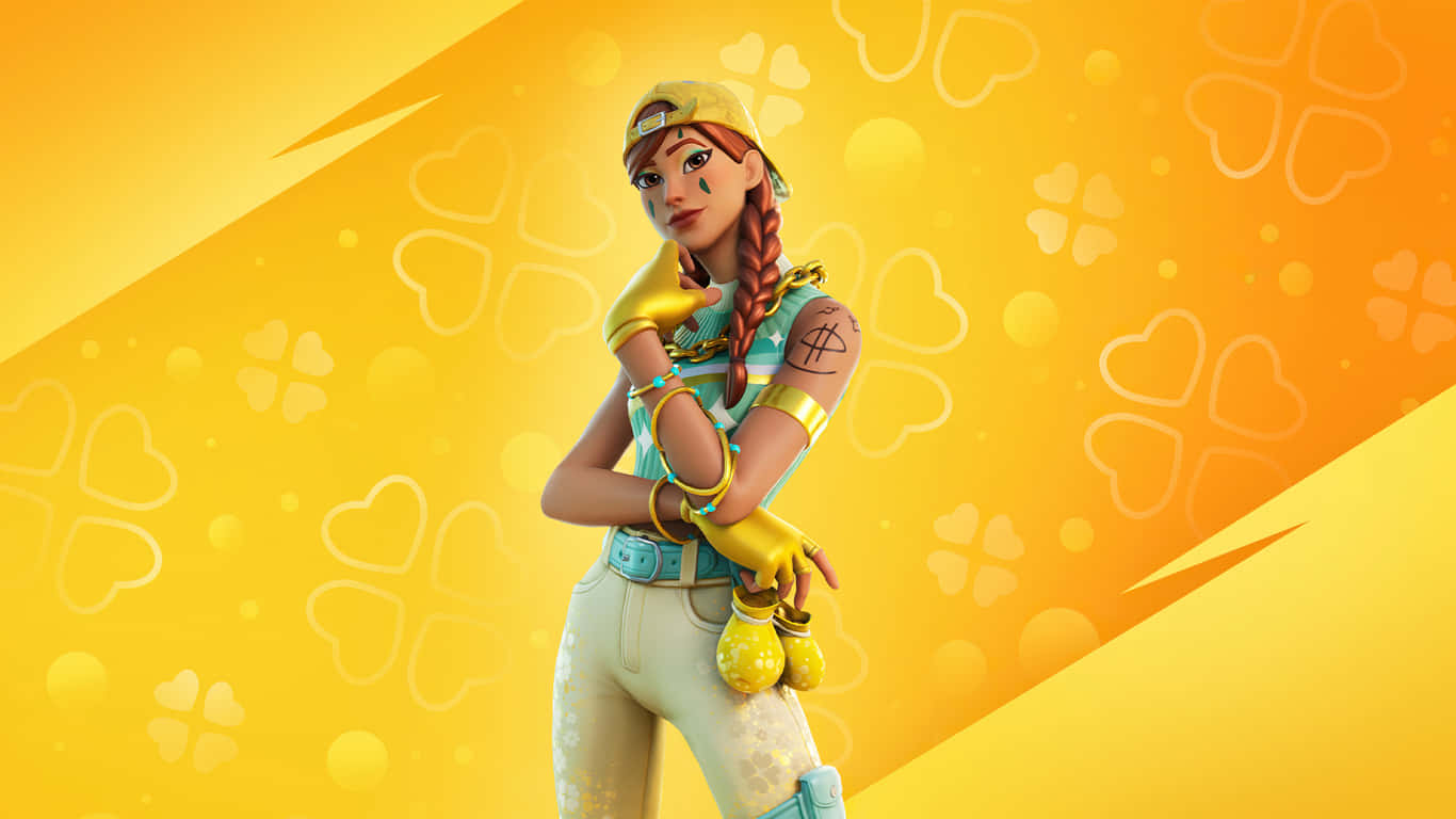 Video Game Character Aura Fortnite 1366x768 Wallpaper