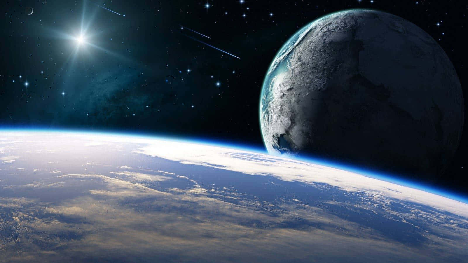 View Of The Earth From Outer Space Wallpaper