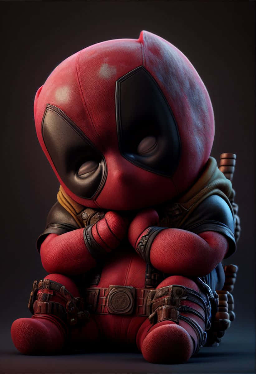 Vigilant Deadpool In Full Action Mode Wallpaper