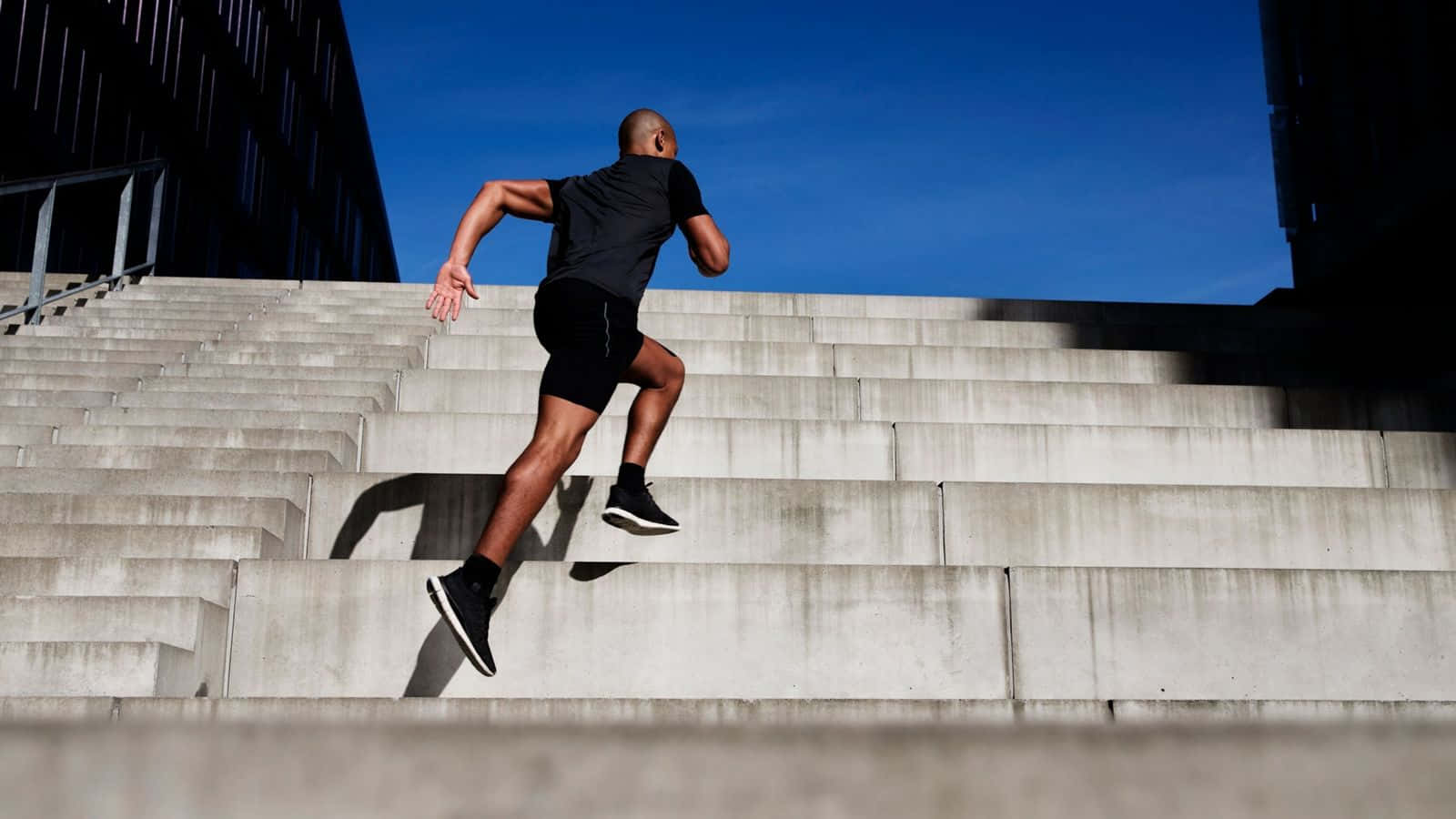 Vigorous Man Running Wallpaper