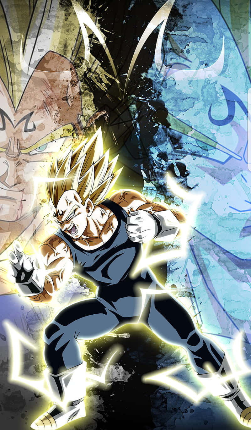 Vigorous Vegeta Super Saiyan 2 Unleashing Power Wallpaper