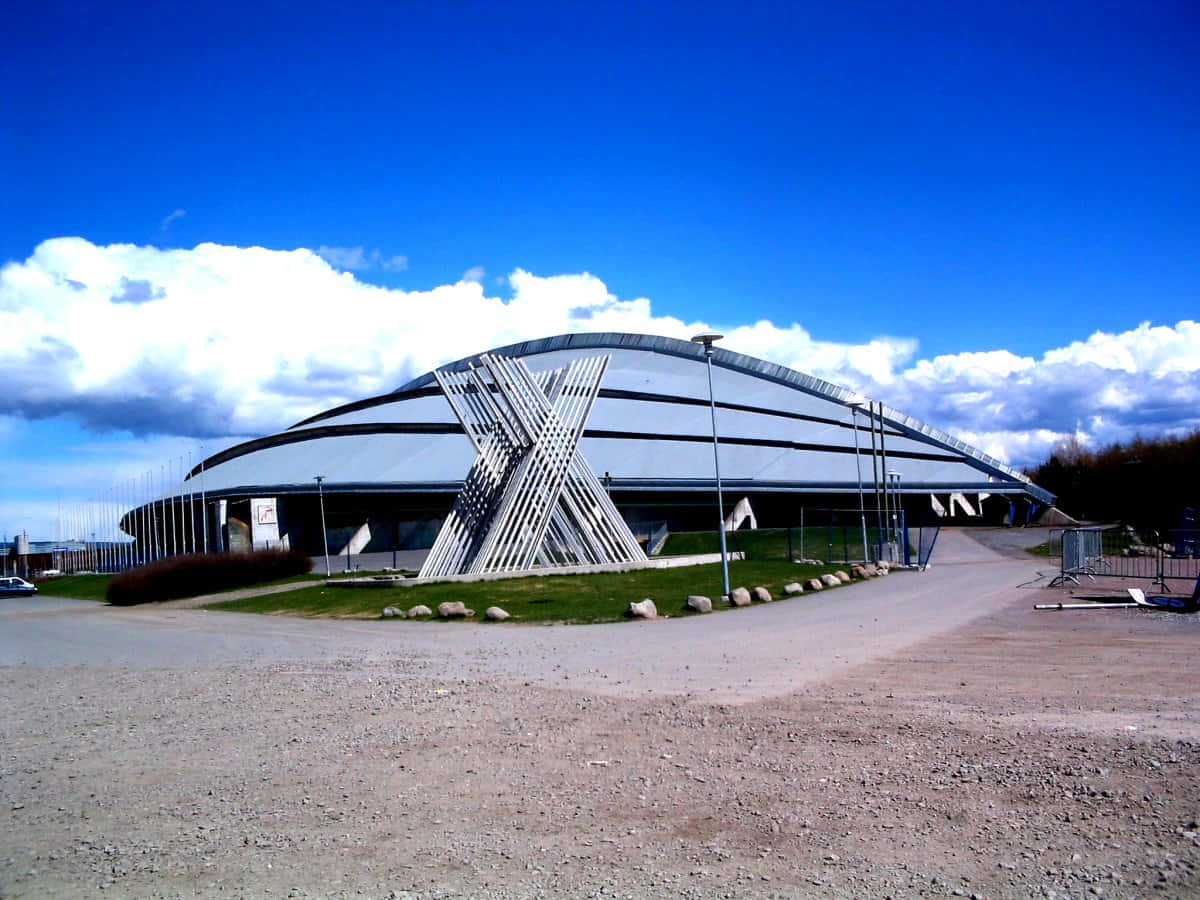 Viking Ship Olympic Arena Lillehammer Wallpaper