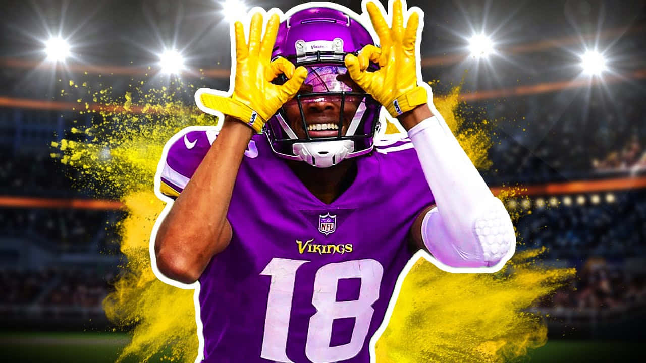 Vikings Player Dynamic Pose Wallpaper