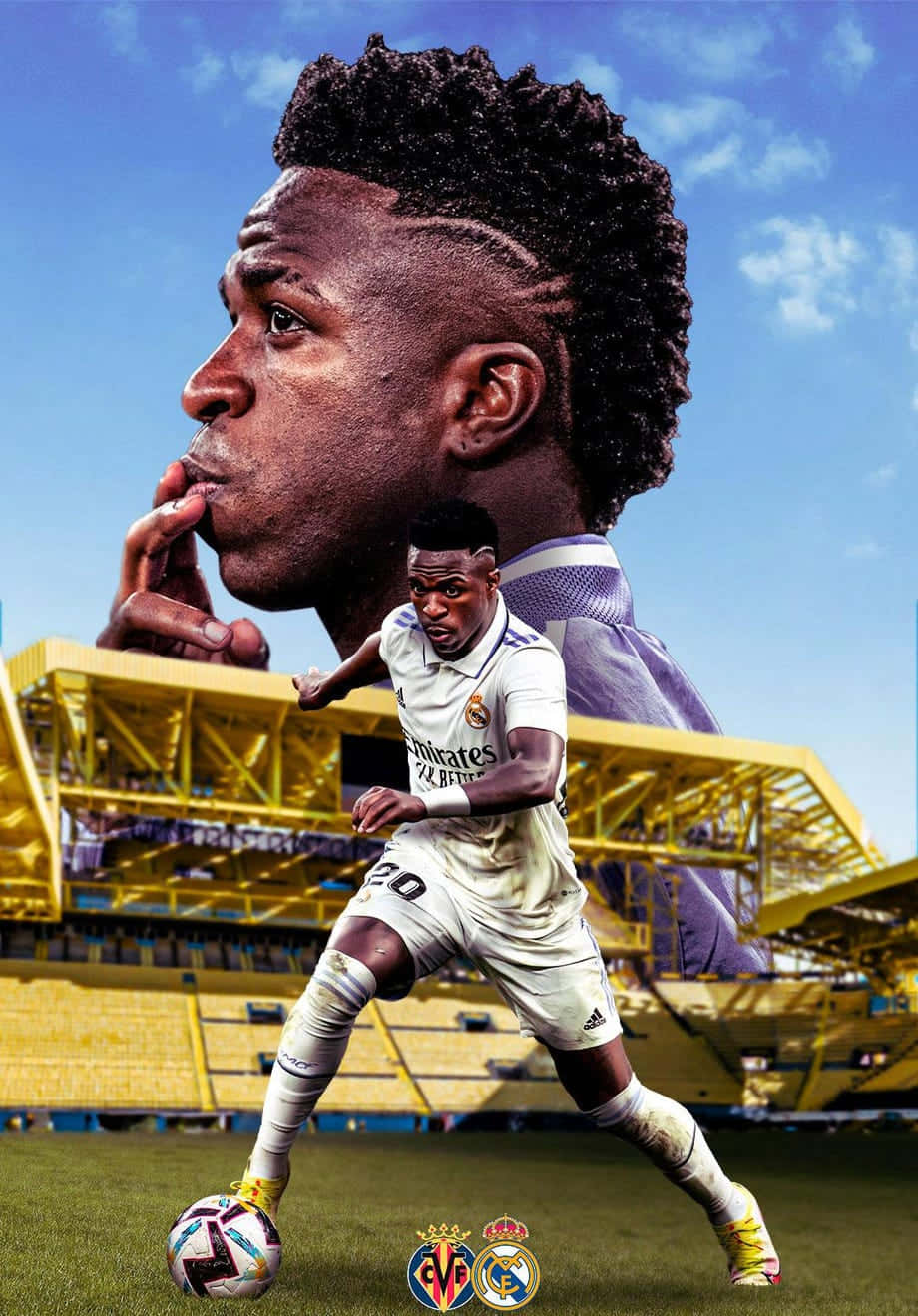 Vini_ Jr_ Real_ Madrid_ Action_4 K Wallpaper