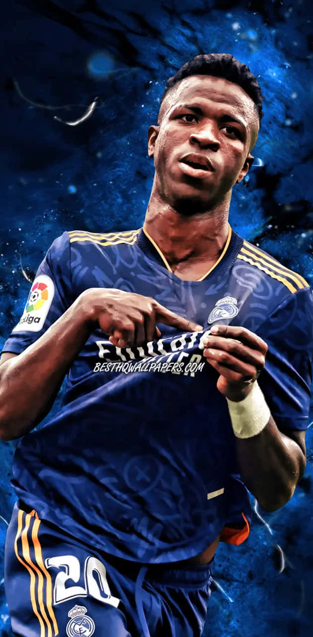 Vinicius Jr Real Madrid Action Shot Wallpaper