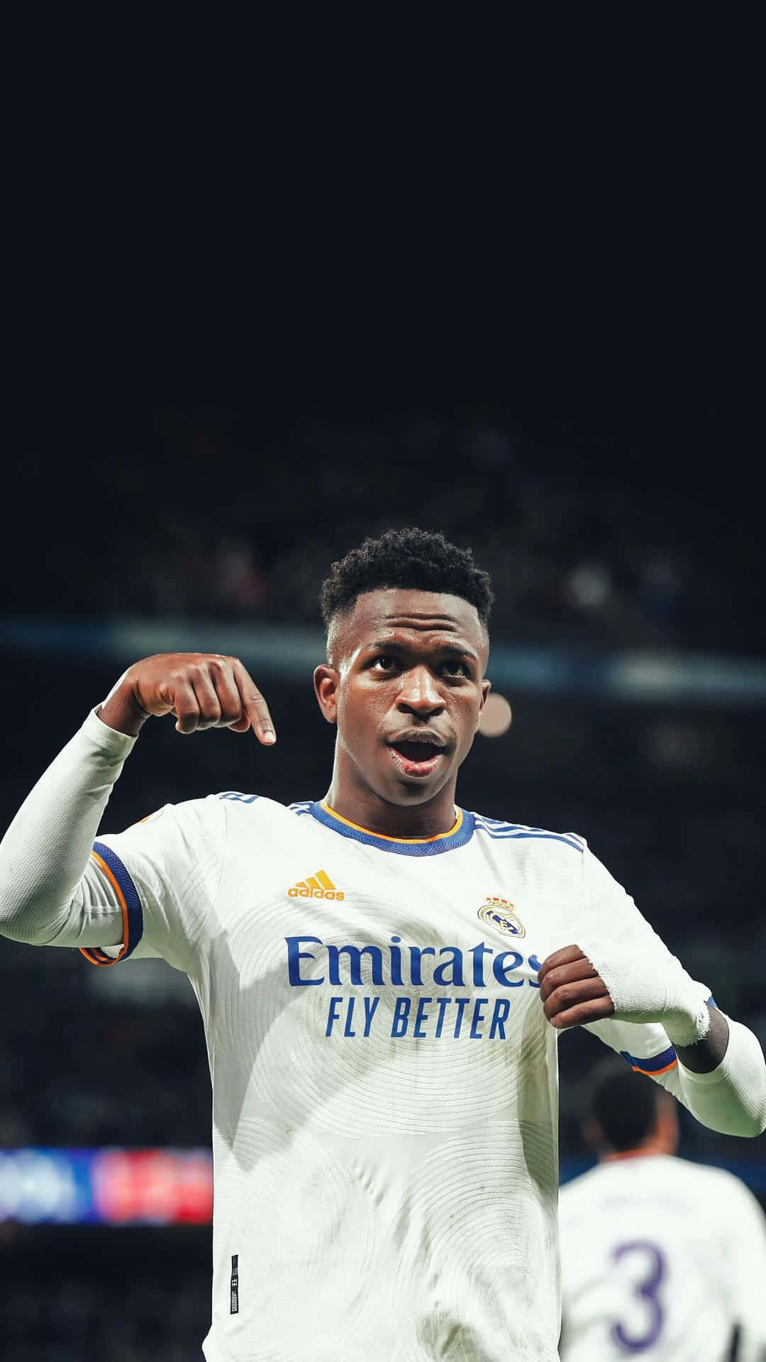 Vinicius Jr Real Madrid Action Shot Wallpaper