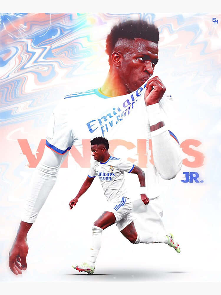 Vinicius Jr Real Madrid Artistic Portrait Wallpaper