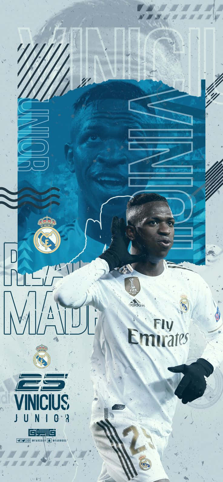 Vinicius Jr Real Madrid Artwork Wallpaper