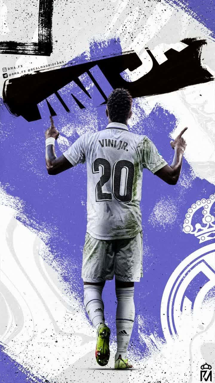 Vinicius Jr Real Madrid Celebration Artwork Wallpaper