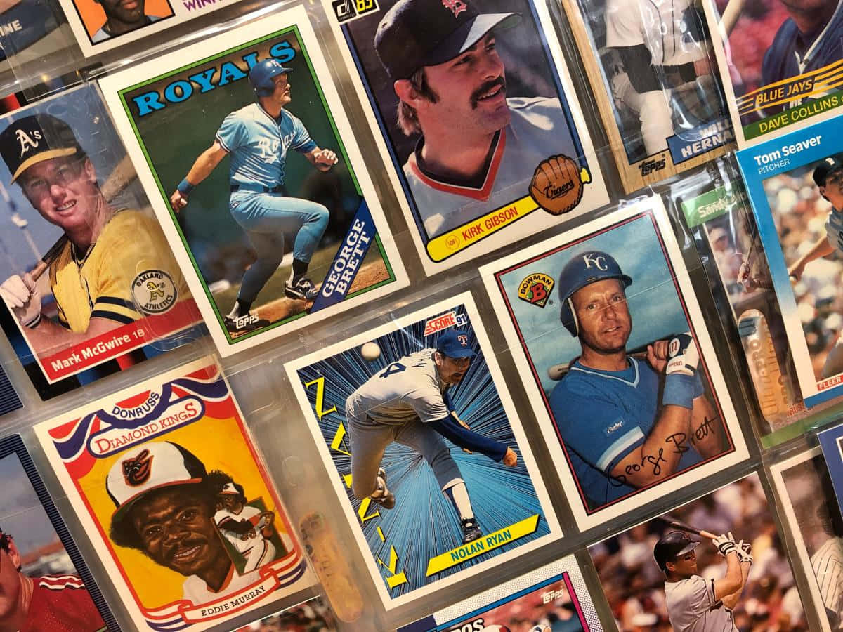 Vintage Baseball Cards Collection Wallpaper