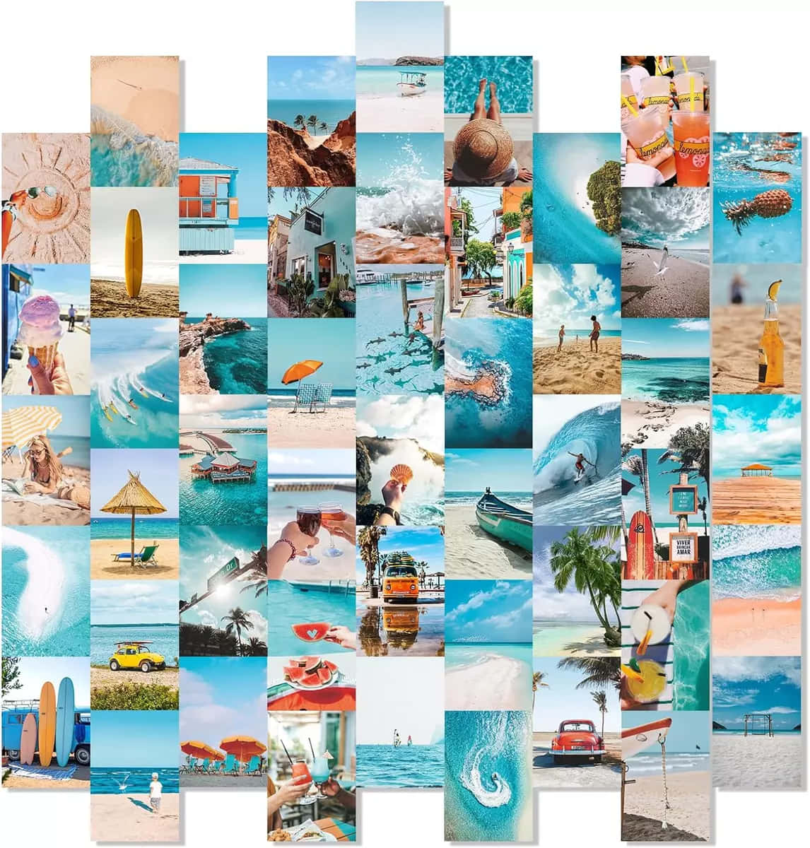 Vintage Beach Collage Aesthetic.jpg Wallpaper