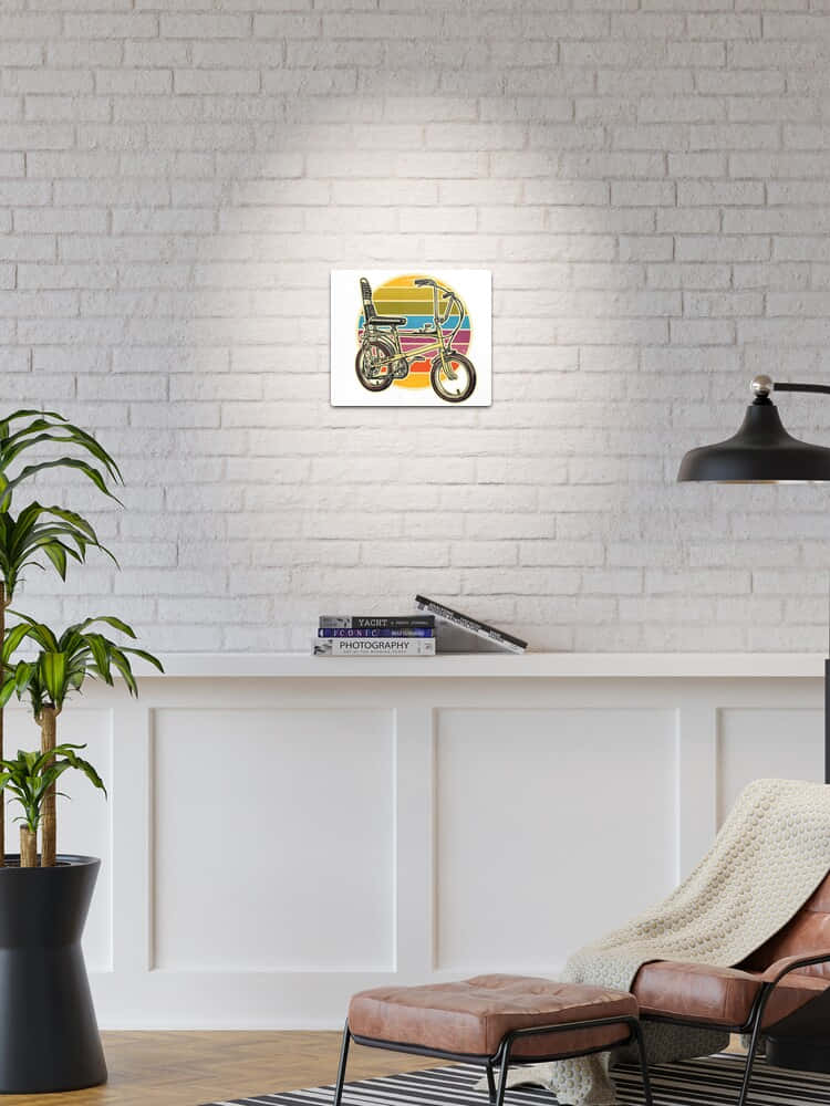 Vintage Bicycle Artwork Modern Interior Wallpaper