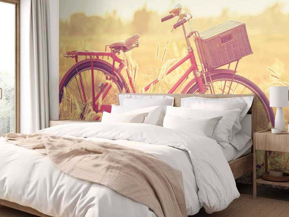 Vintage Bicycle Bedroom Wall Art Wallpaper